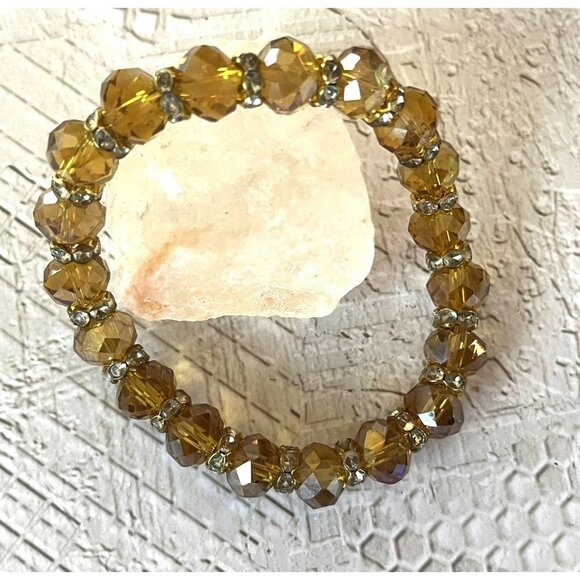 Art Deco Borealis Stretch Bracelet - Picture 1 of 7